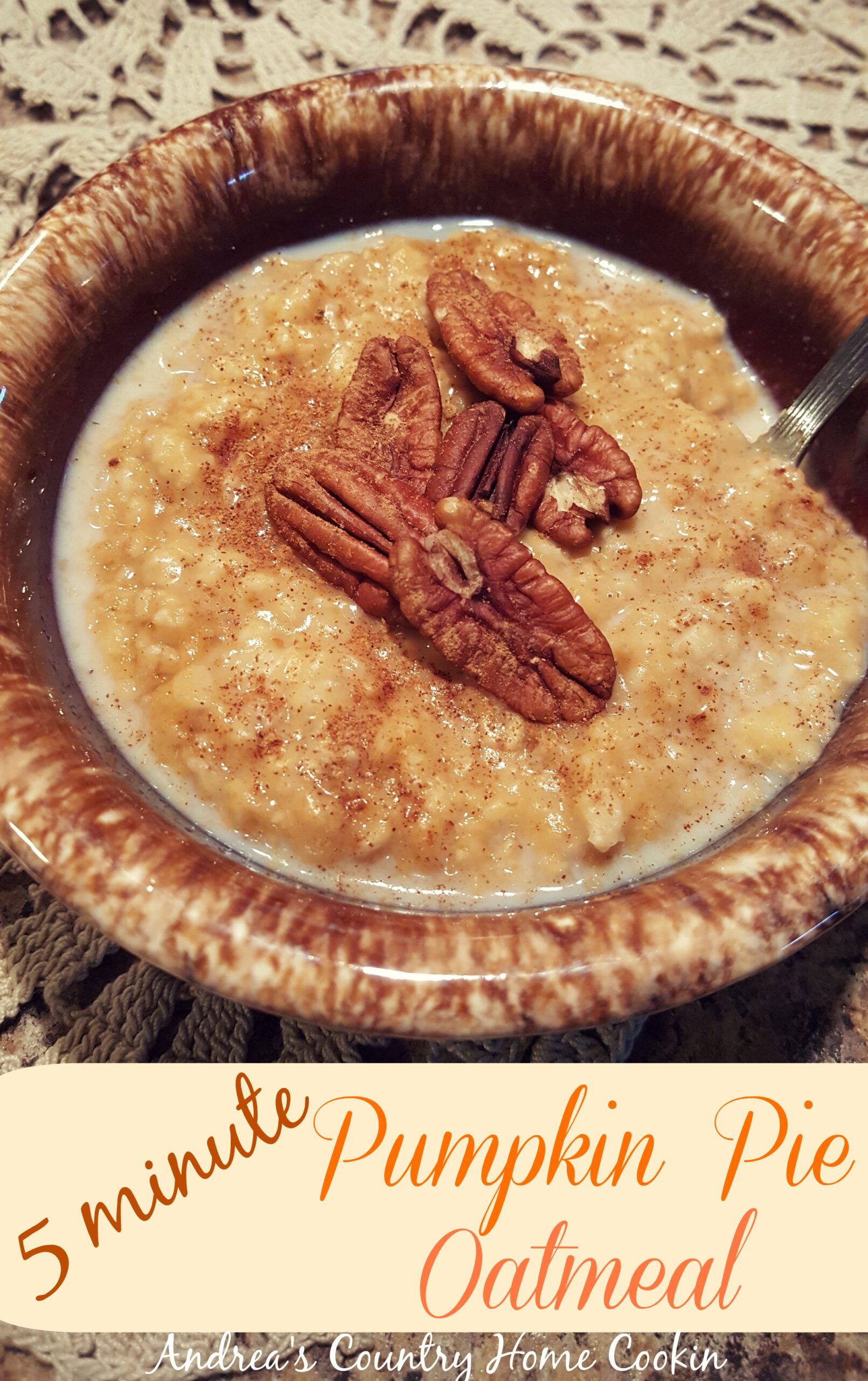 5 Minute Pumpkin Pie Oatmeal