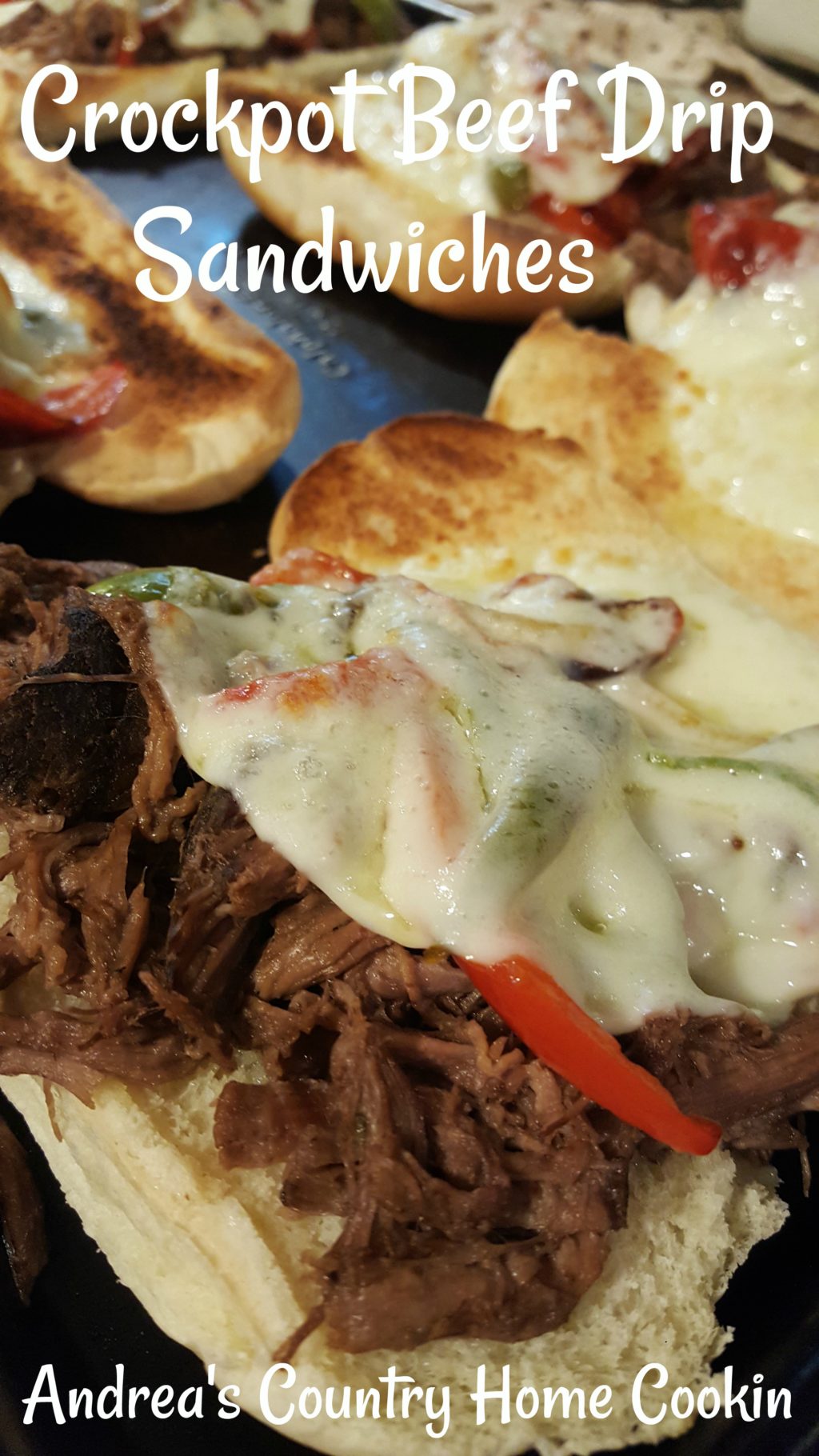 Crockpot Beef Drip Sandwiches