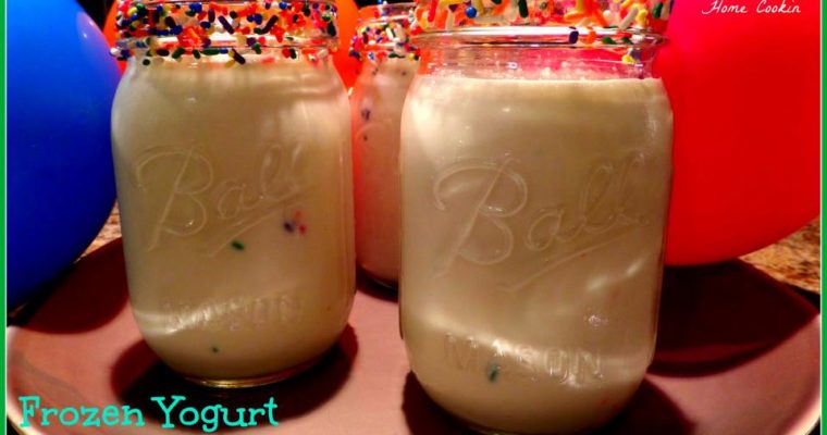 Frozen Yogurt Birthday Cake Shake