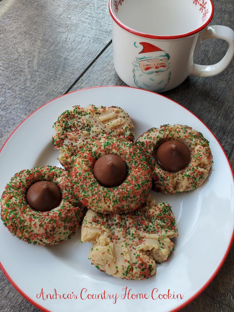 Christmas Peanut Butter Blossoms